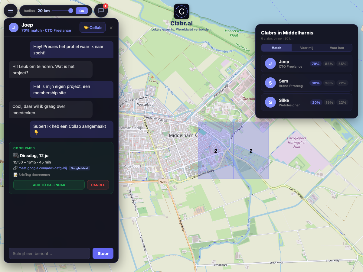 Clabr kaart Middelharnis — lokale experts in de buurt