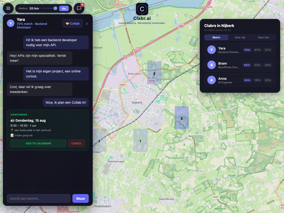 Clabr kaart Nijkerk — lokale experts in de buurt