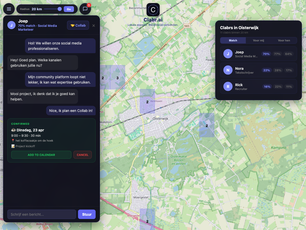 Clabr kaart Oisterwijk — lokale experts in de buurt