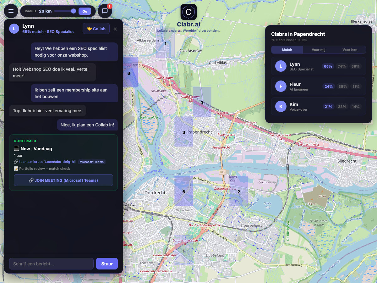 Clabr kaart Papendrecht — lokale experts in de buurt