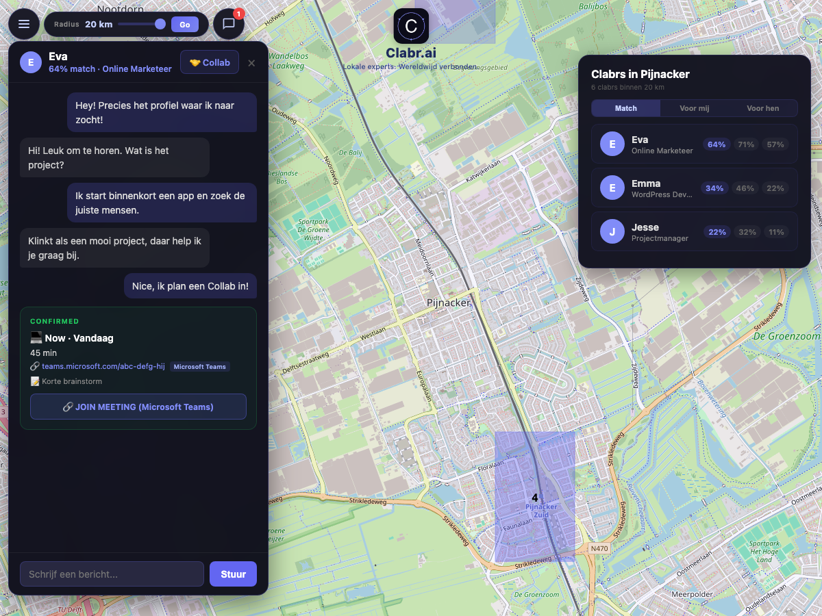 Clabr kaart Pijnacker — lokale experts in de buurt