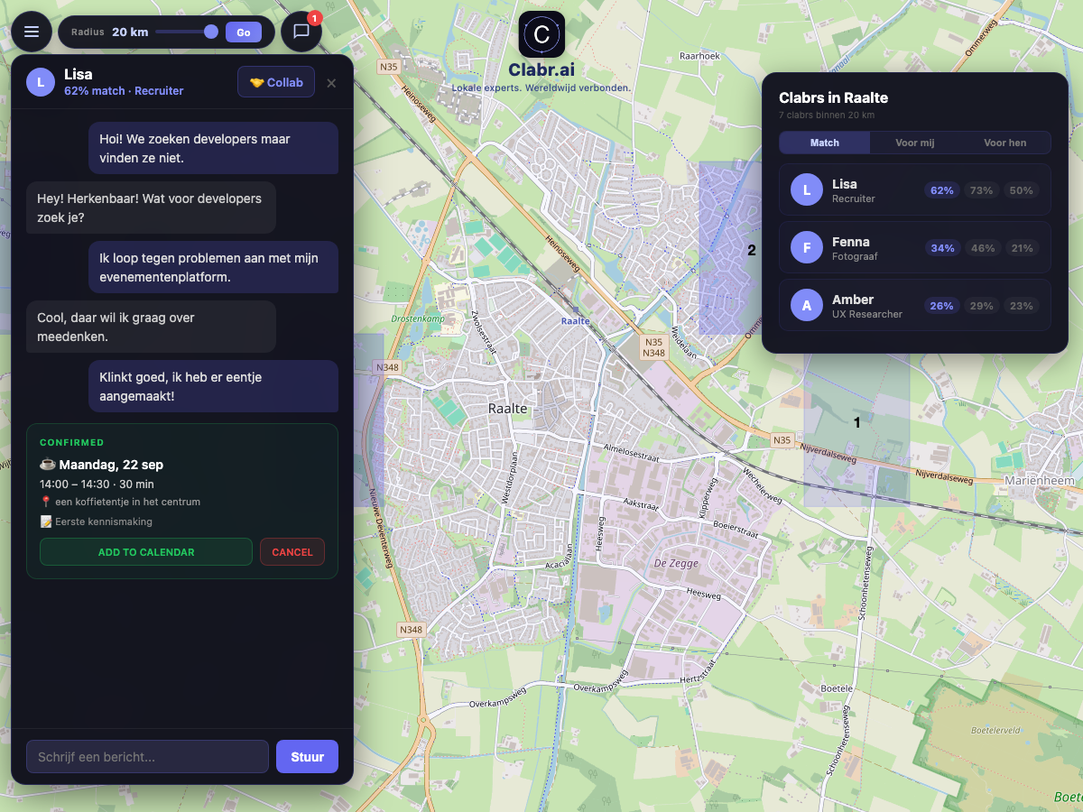 Clabr kaart Raalte — lokale experts in de buurt