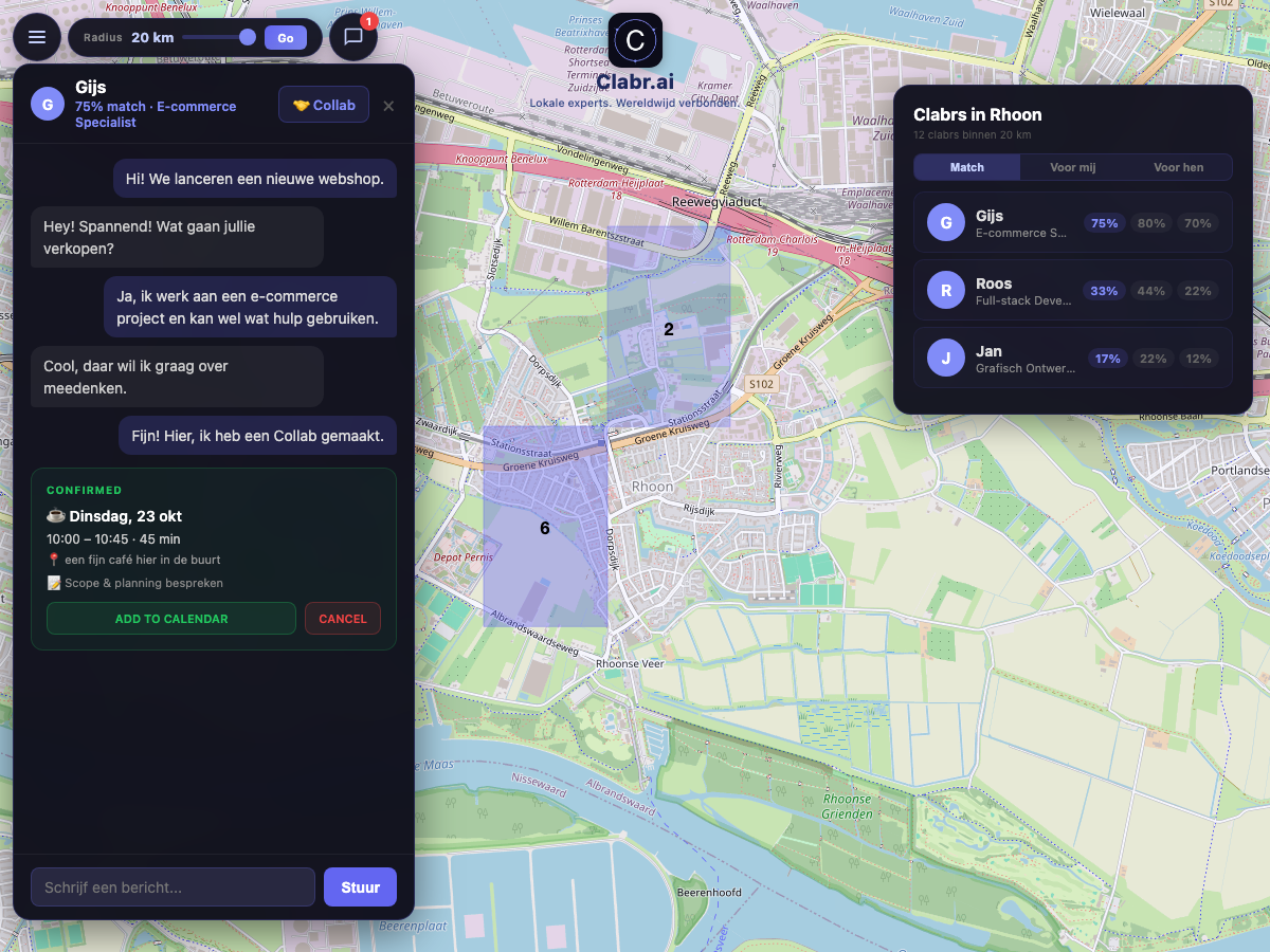 Clabr kaart Rhoon — lokale experts in de buurt