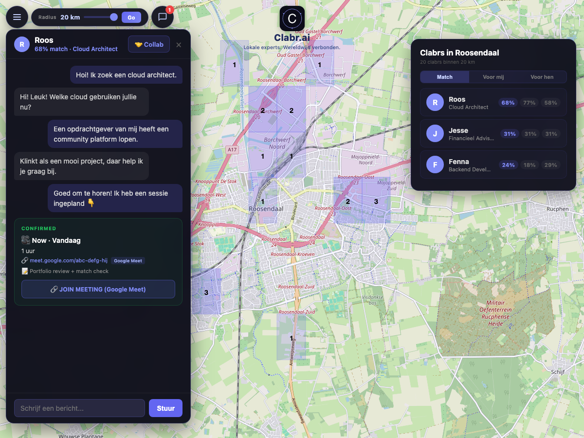 Clabr kaart Roosendaal — lokale experts in de buurt