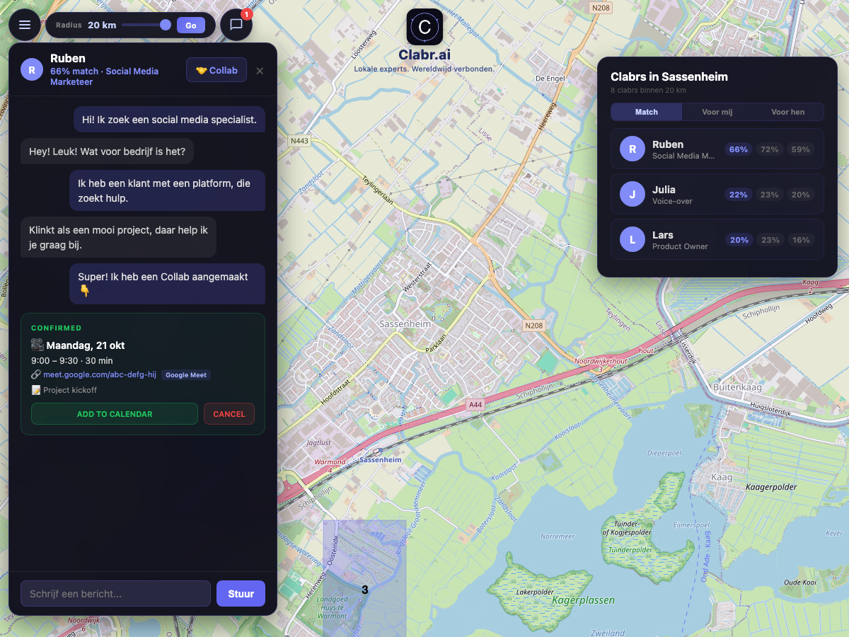 Clabr kaart Sassenheim — lokale experts in de buurt