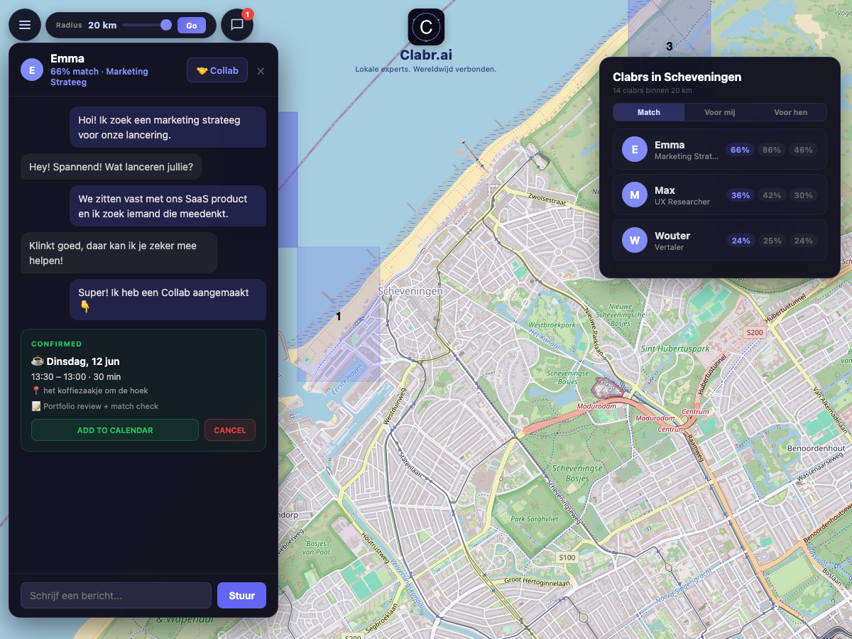 Clabr kaart Scheveningen — lokale experts in de buurt