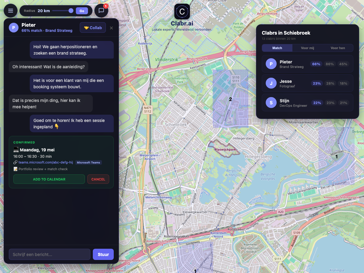 Clabr kaart Schiebroek — lokale experts in de buurt