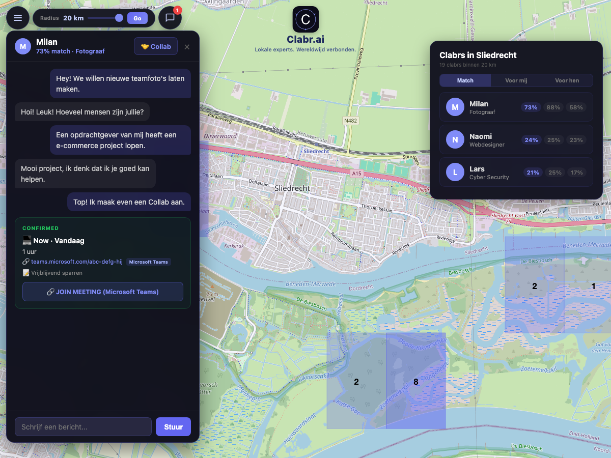 Clabr kaart Sliedrecht — lokale experts in de buurt
