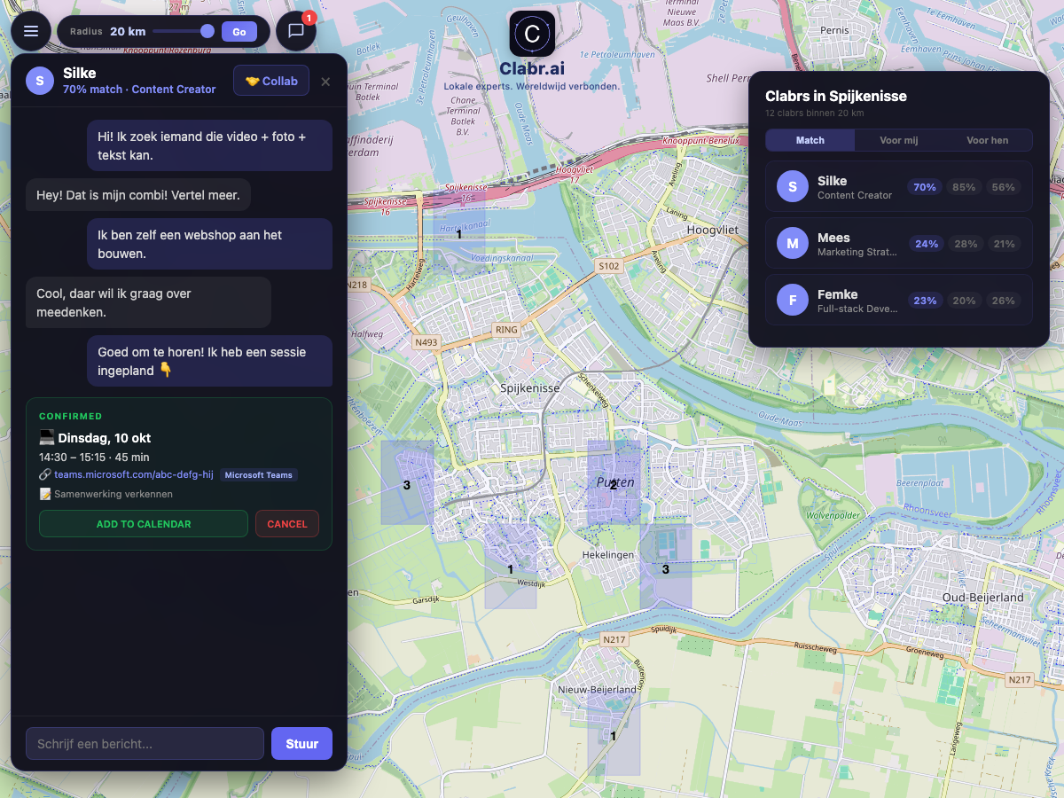 Clabr kaart Spijkenisse — lokale experts in de buurt