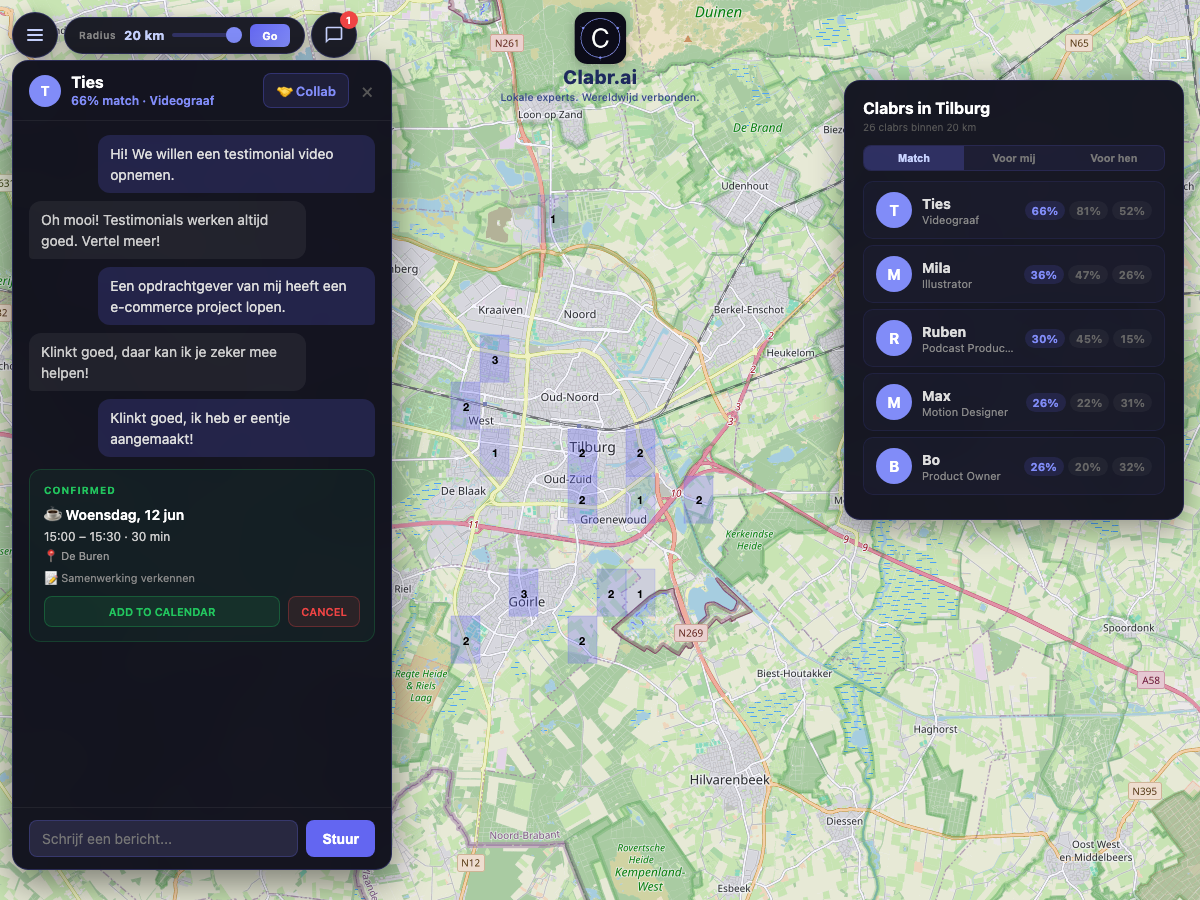 Clabr kaart Tilburg — lokale experts in de buurt