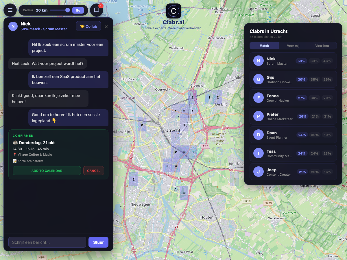 Clabr kaart Utrecht — lokale experts in de buurt