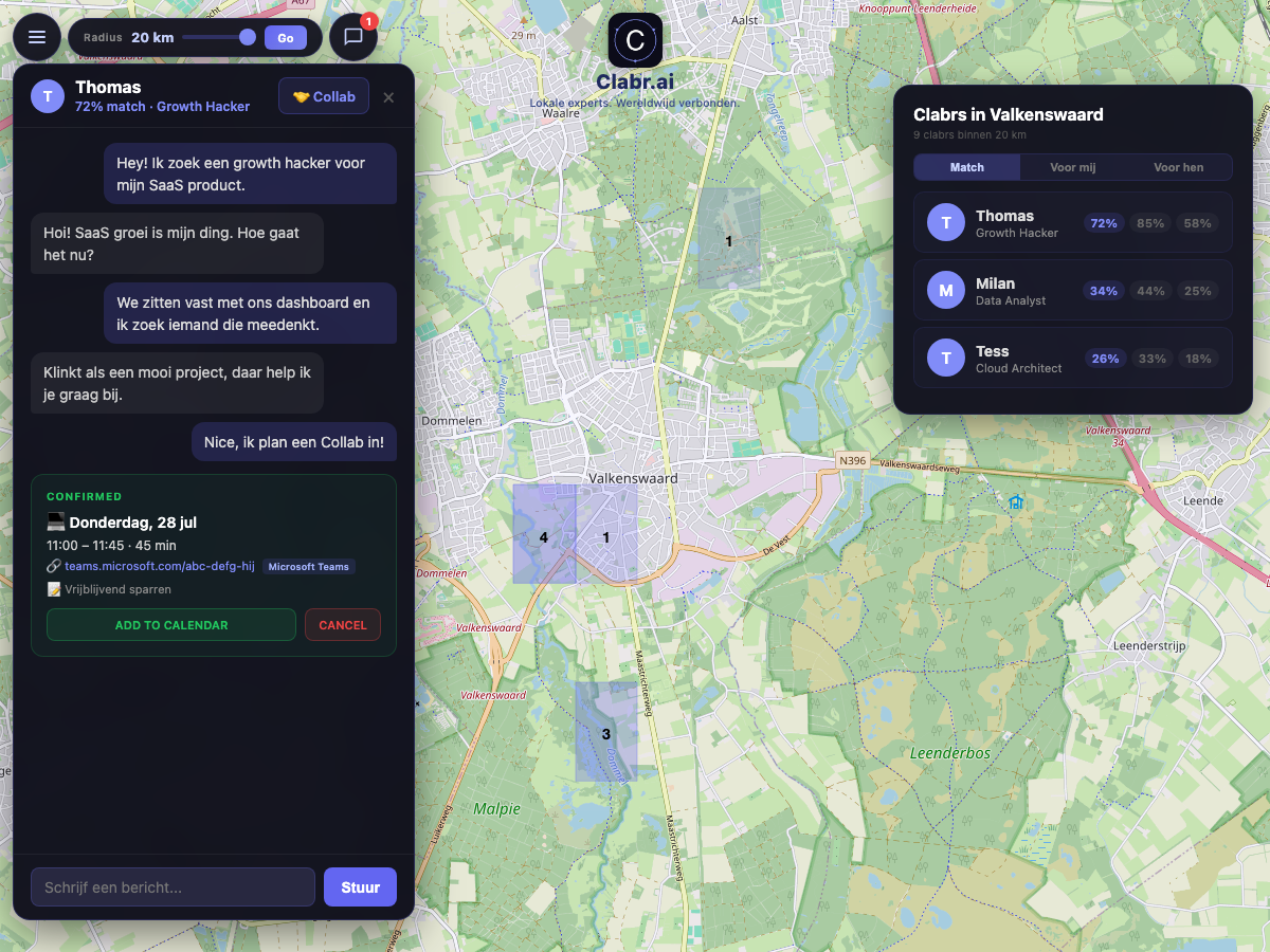 Clabr kaart Valkenswaard — lokale experts in de buurt