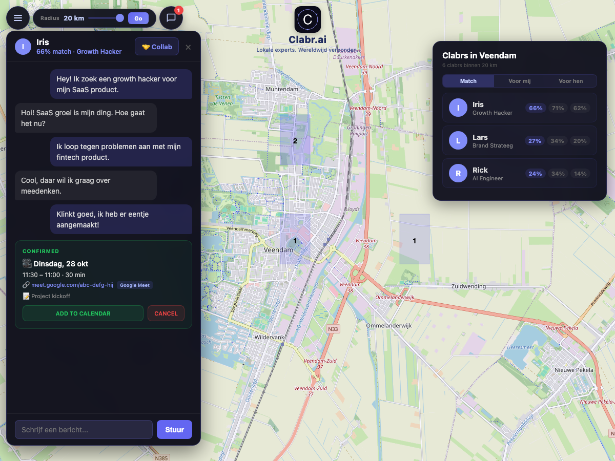 Clabr kaart Veendam — lokale experts in de buurt