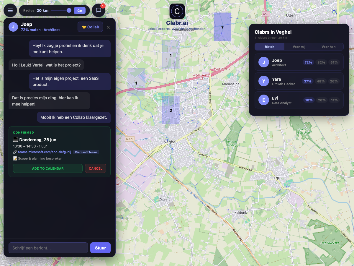 Clabr kaart Veghel — lokale experts in de buurt