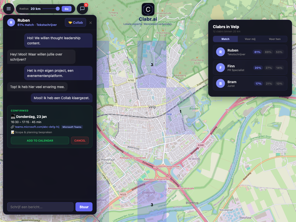 Clabr kaart Velp — lokale experts in de buurt
