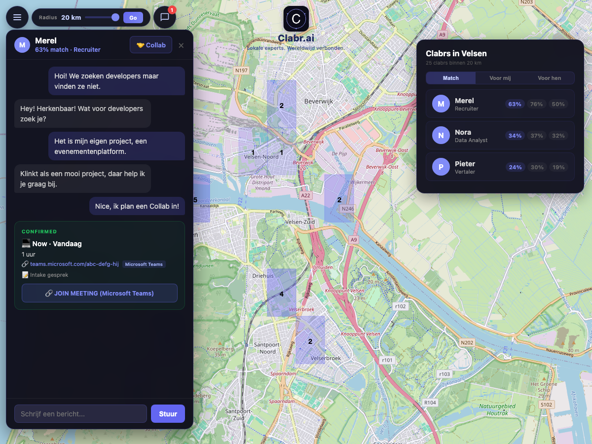 Clabr kaart Velsen — lokale experts in de buurt