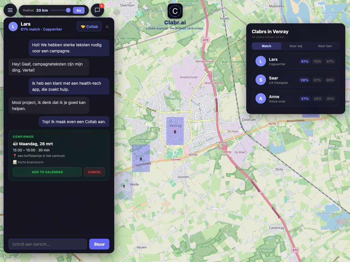 Clabr kaart Venray — lokale experts in de buurt