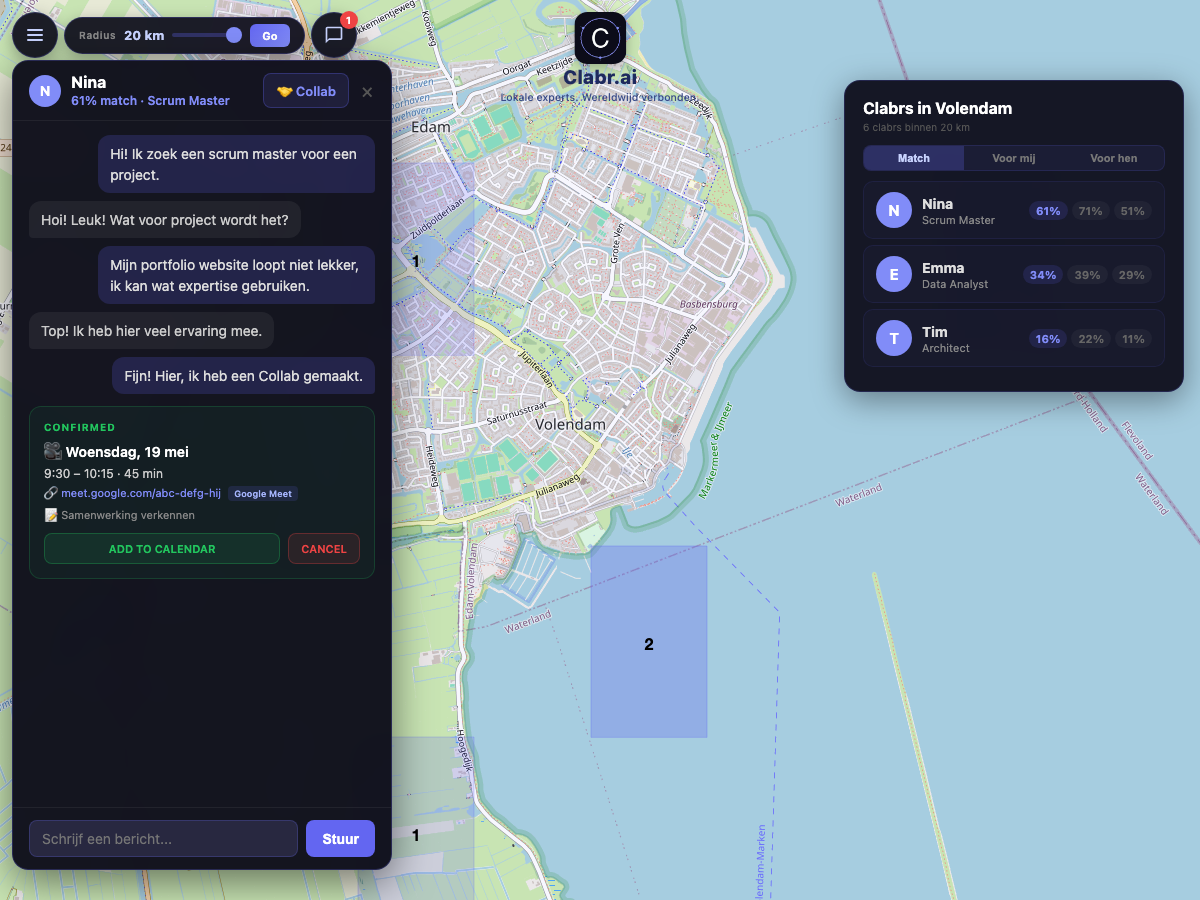 Clabr kaart Volendam — lokale experts in de buurt
