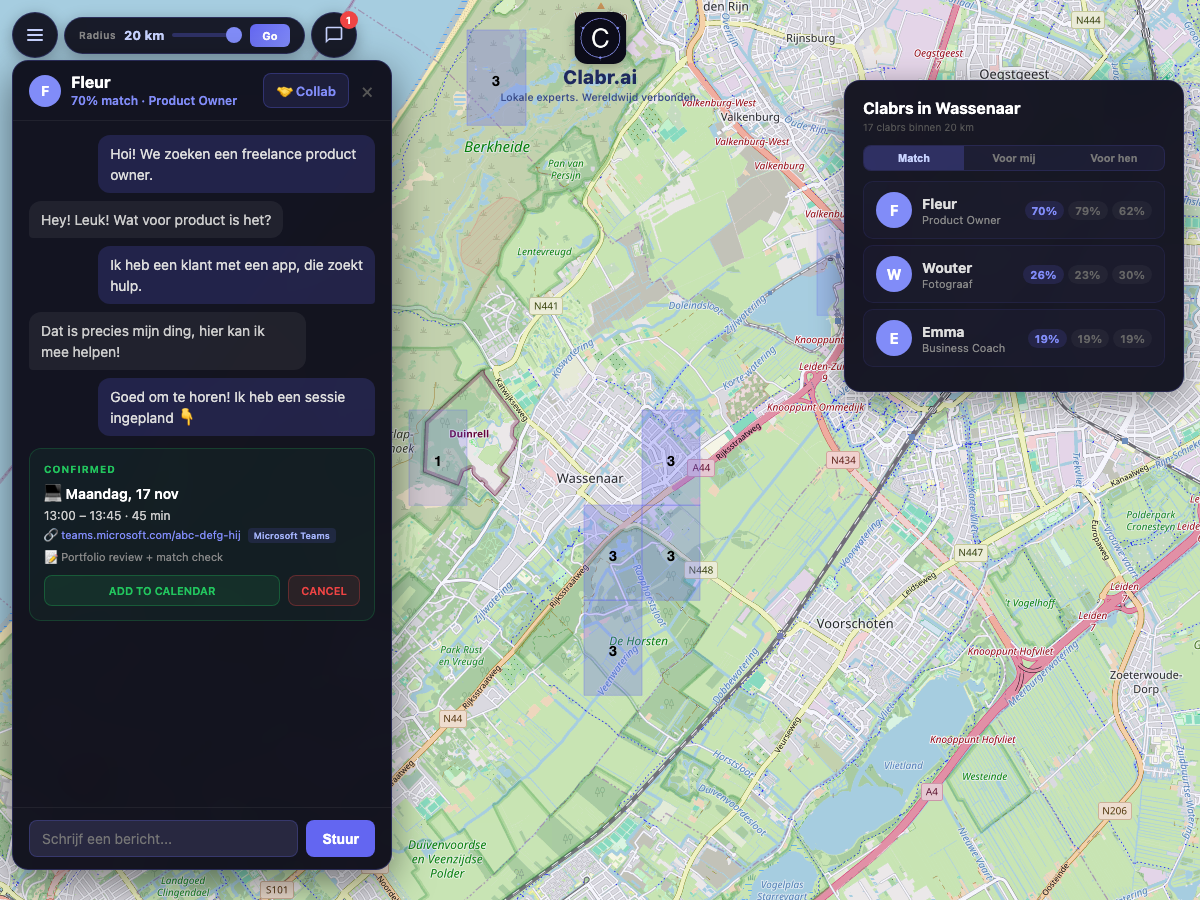 Clabr kaart Wassenaar — lokale experts in de buurt