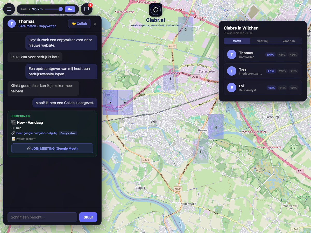 Clabr kaart Wijchen — lokale experts in de buurt