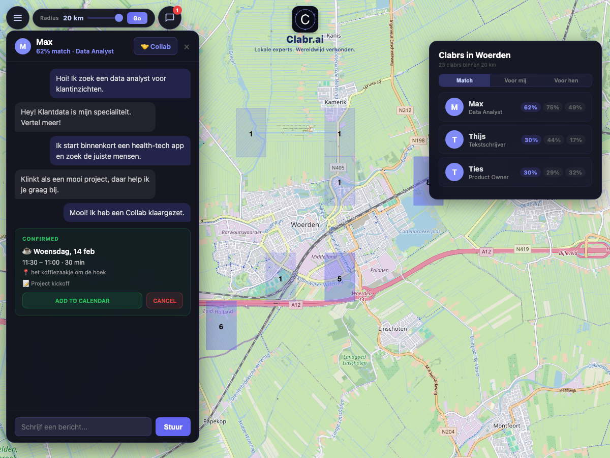 Clabr kaart Woerden — lokale experts in de buurt