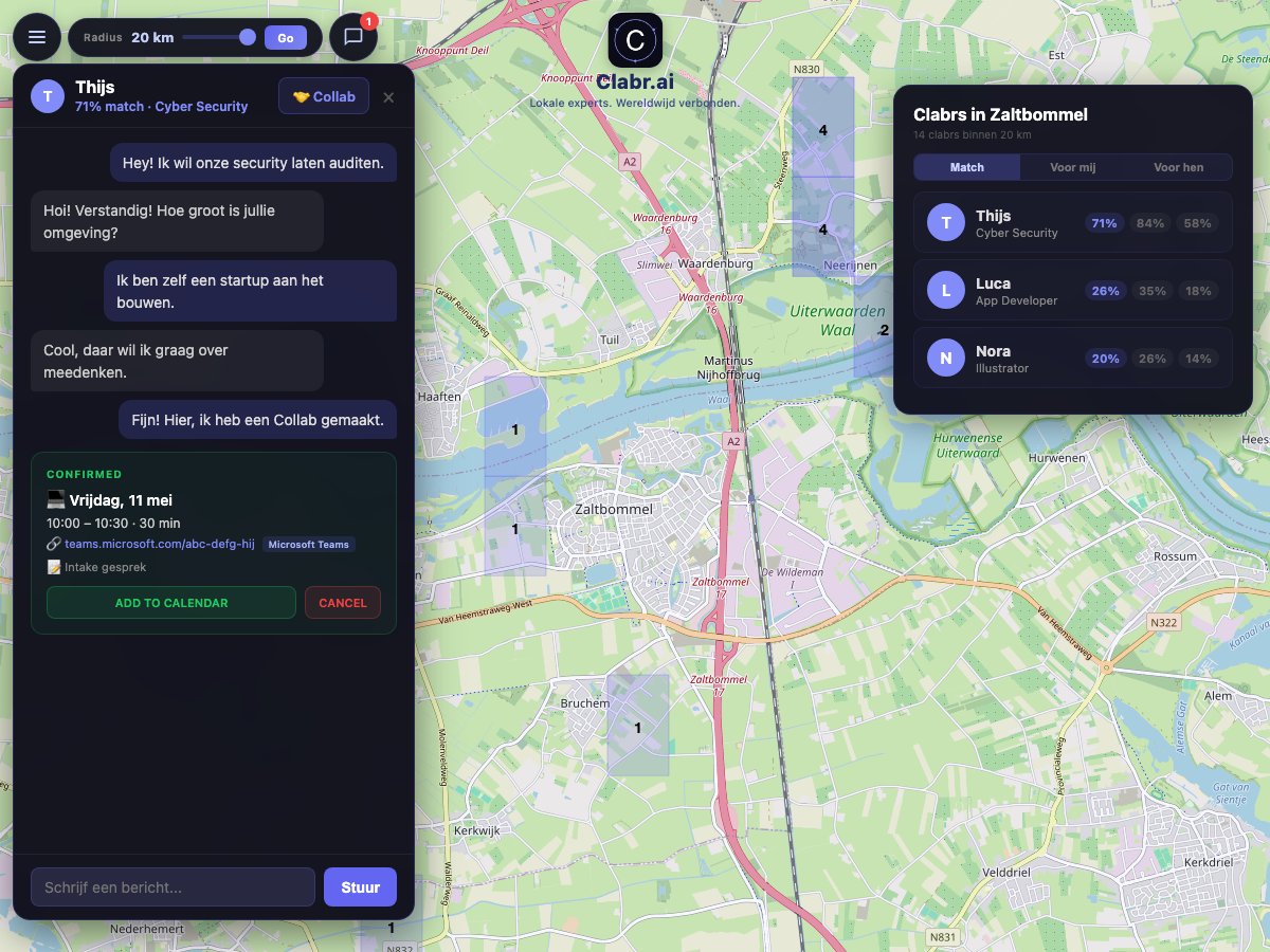 Clabr kaart Zaltbommel — lokale experts in de buurt