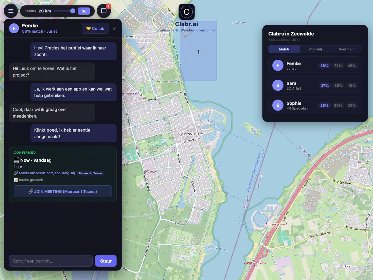 Clabr kaart Zeewolde — lokale experts in de buurt
