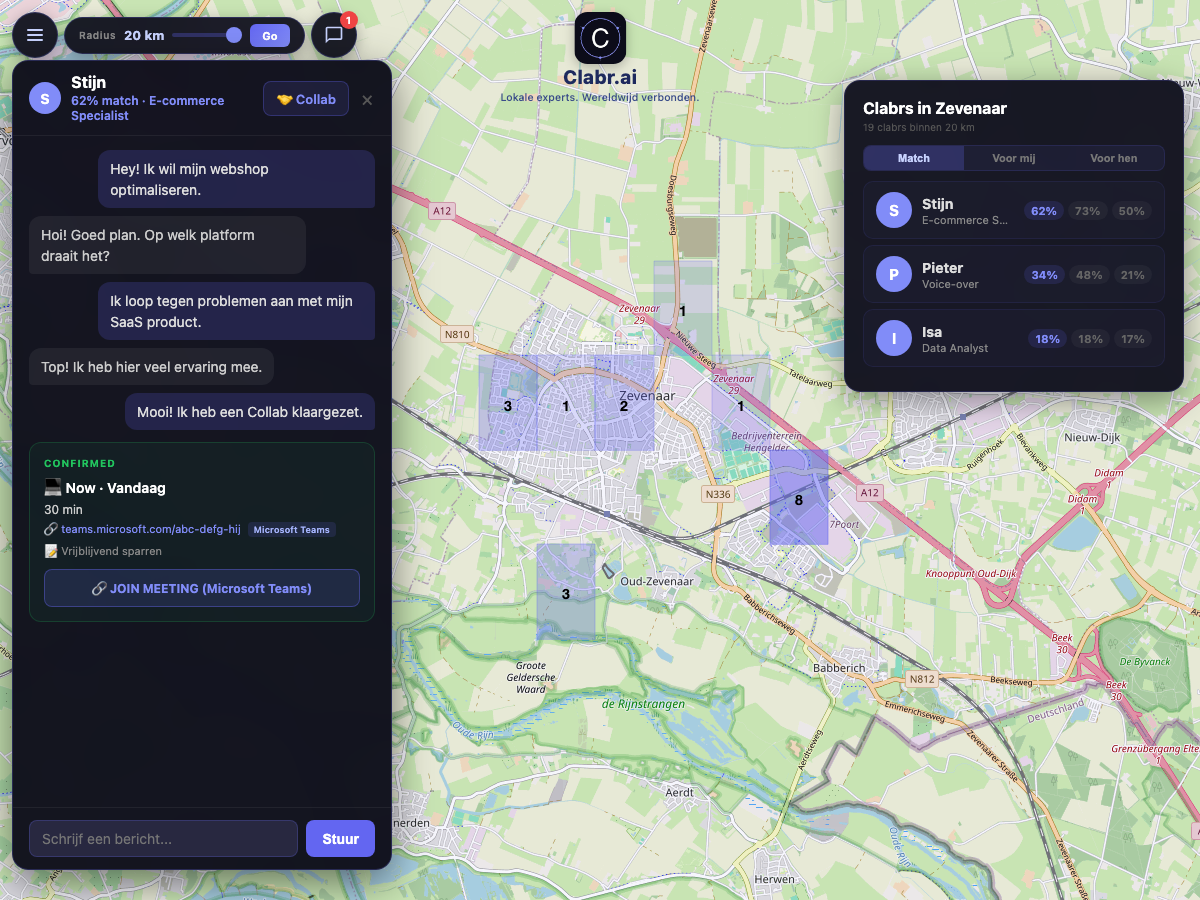 Clabr kaart Zevenaar — lokale experts in de buurt