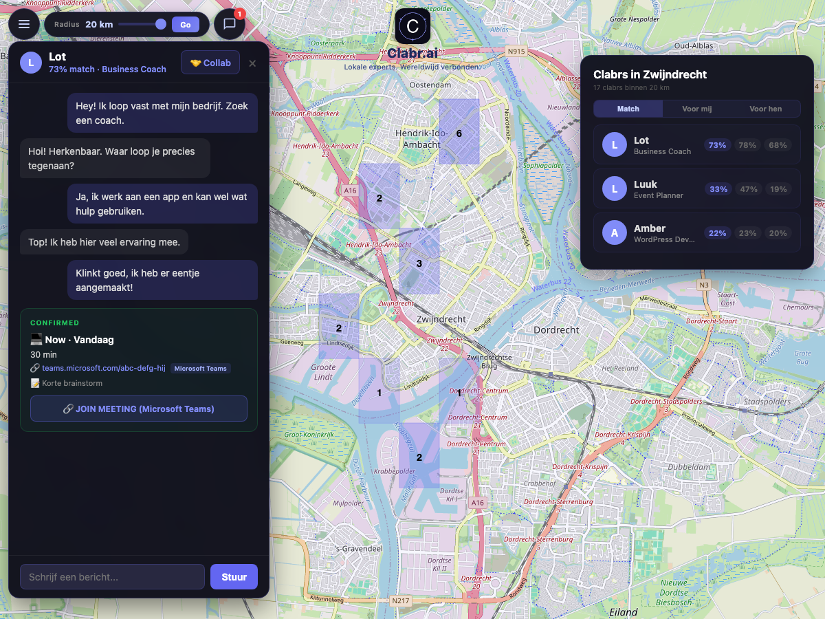 Clabr kaart Zwijndrecht — lokale experts in de buurt