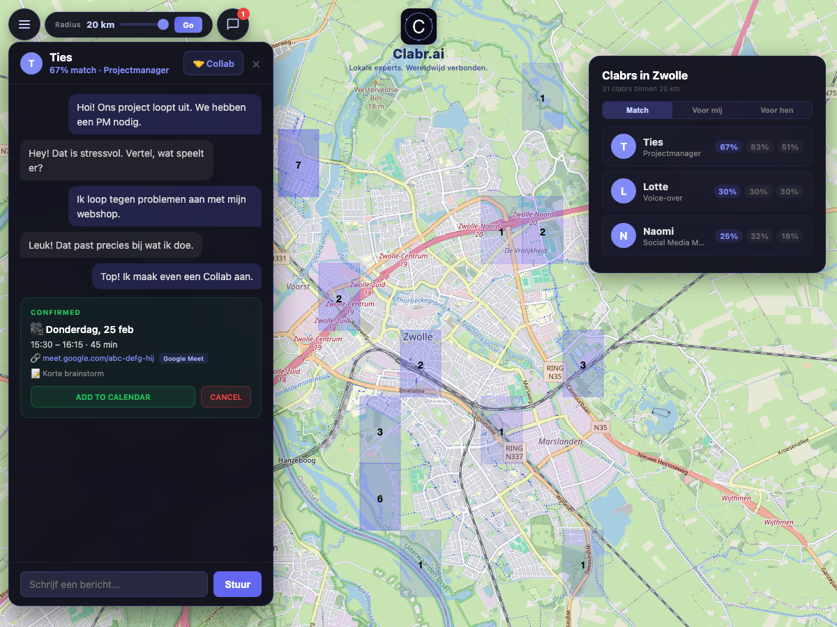 Clabr kaart Zwolle — lokale experts in de buurt